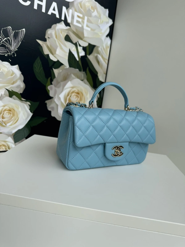 WellDesigned CHANEL FLAP BAG WITH TOP HANDLE-20*12*6cm 918 - Image 3