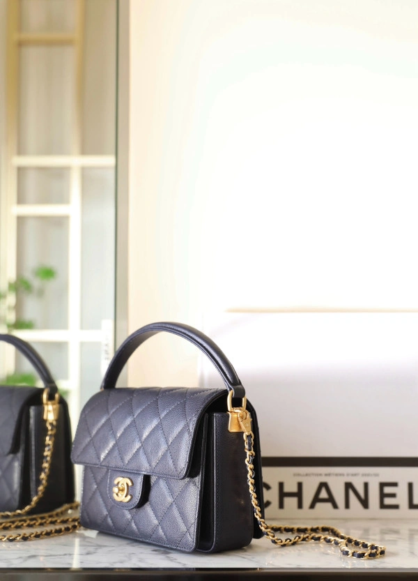 Comfortable CHANEL MEDIUM FLAP BAG WITH TOP HANDLE 900 - Image 9